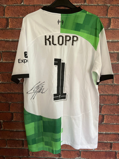 Signed Jurgen Klopp Liverpool 23/24 Away Shirt