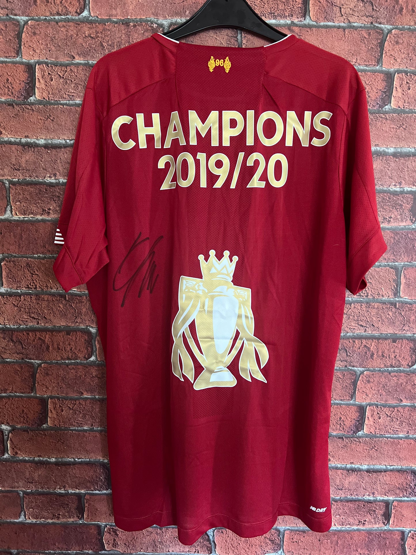 Signed Jurgen Klopp Liverpool 19/20 Winners Home Shirt