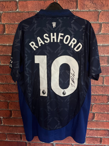 Signed Marcus Rashford Manchester United 24/25 Away Shirt