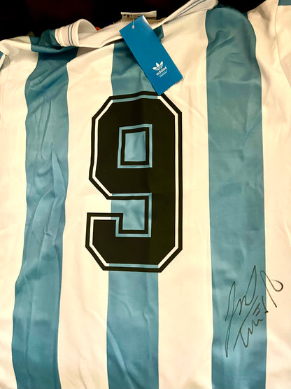 Signed Hernan Crespo Classic Argentina Home Shirt
