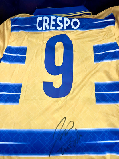 Signed Hernan Crespo Parma 98/99 Home Shirt
