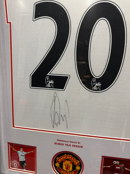 Signed Framed Robin Van Persie Manchester United Player’s Version Away Shirt