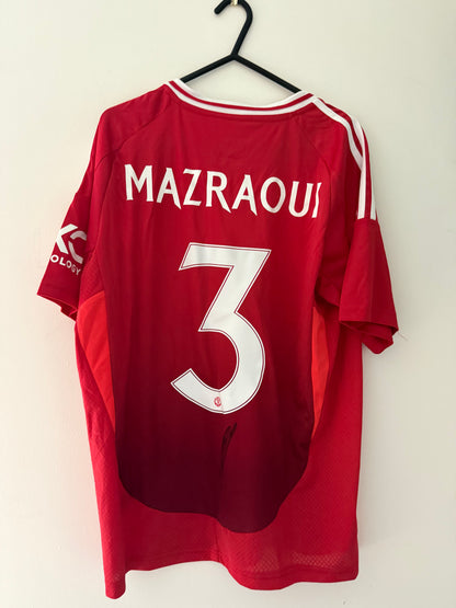 Signed Noussair Mazraoui Manchester United 24/25 Home Shirt