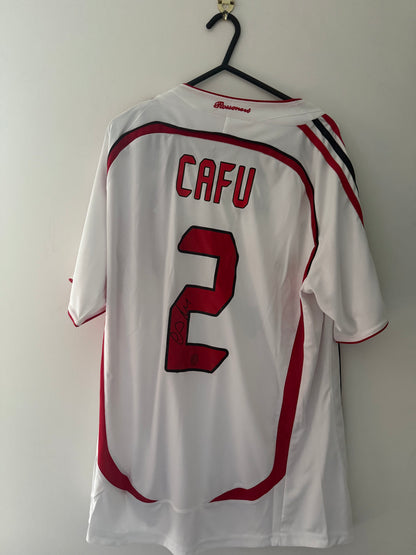 Signed Cafu AC Milan 2007 Champions League Final Shirt