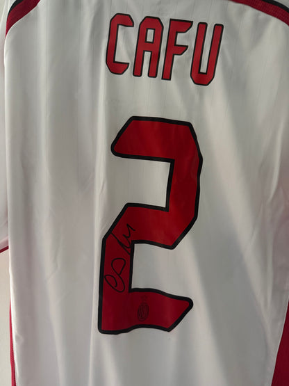 Signed Cafu AC Milan 2007 Champions League Final Shirt