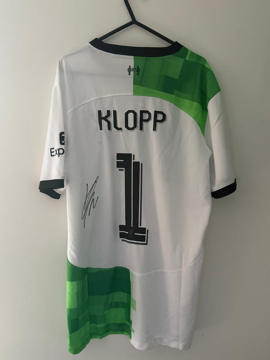 Signed Jurgen Klopp Liverpool 23/24 Away Shirt