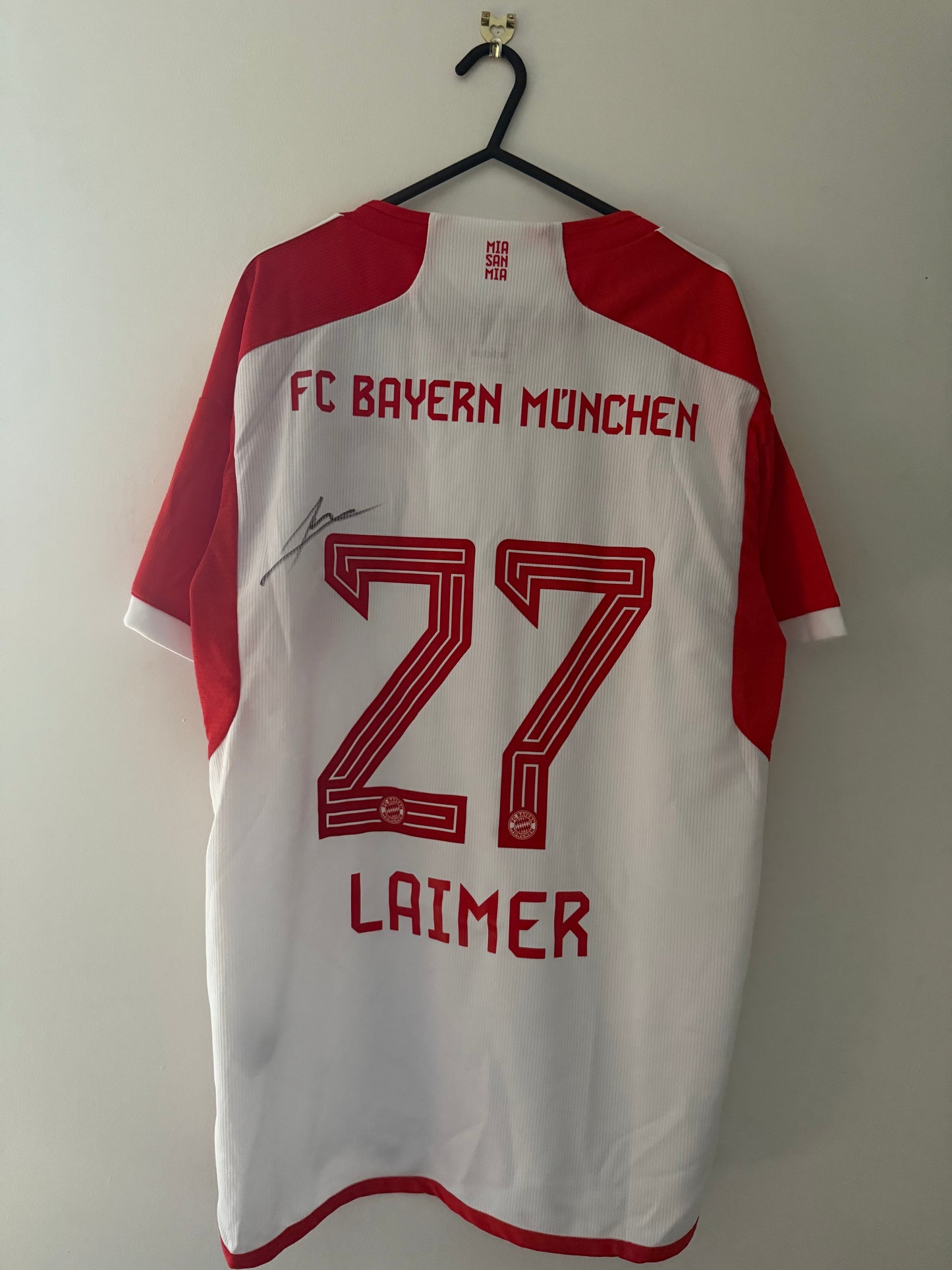 Signed Konrad Laimer Bayern Munich Home Shirt