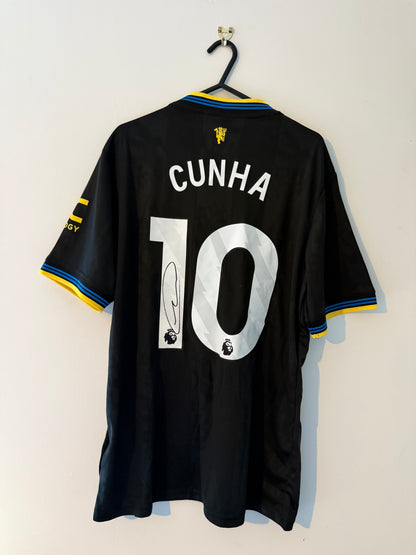 Signed Matheus Cunha Manchester United 25/26 3rd Shirt