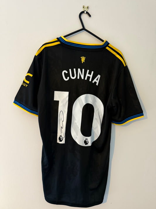 Signed Matheus Cunha Manchester United 25/26 3rd Shirt