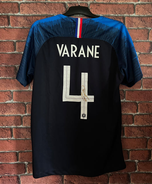 Signed Rafa Varane France World Cup 2018 Winning Home Shirt