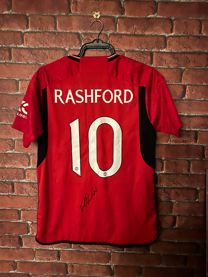 Signed Marcus Rashford Manchester United 23/24 Home Shirt