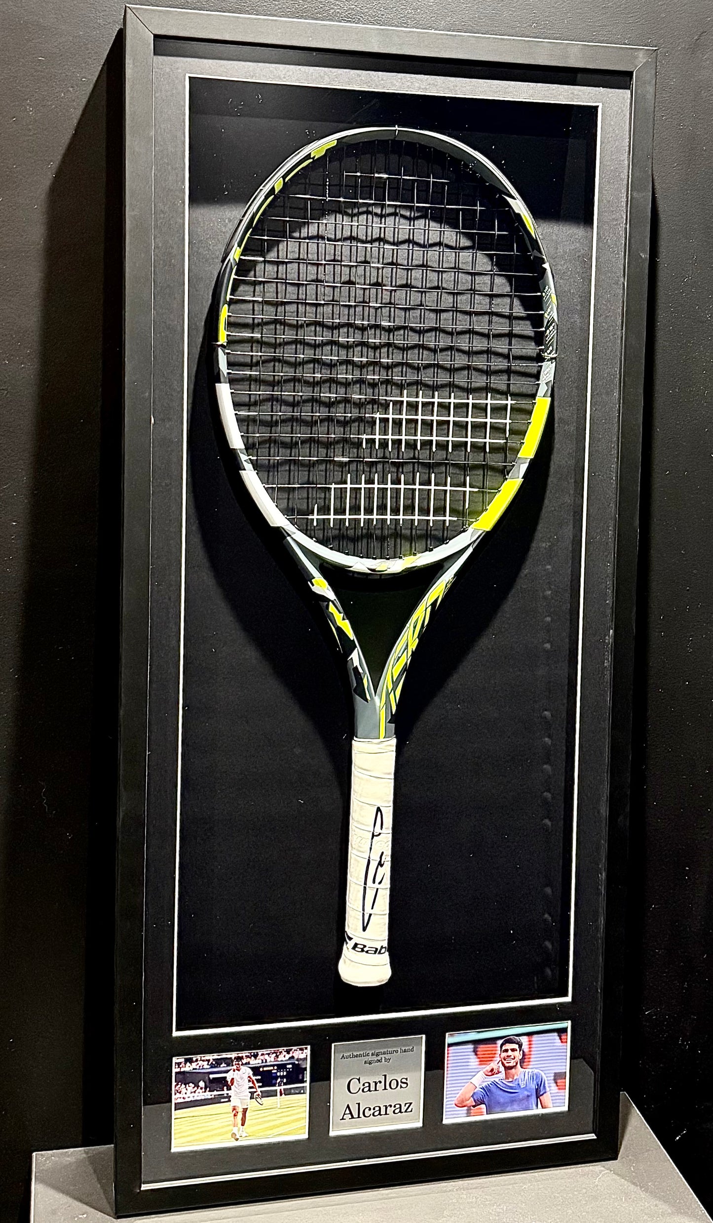 Featured Product: Signed Carlos Alcaraz Framed Babolat Racket