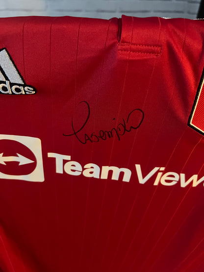 Signed Framed Casemiro Manchester United Home Shirt