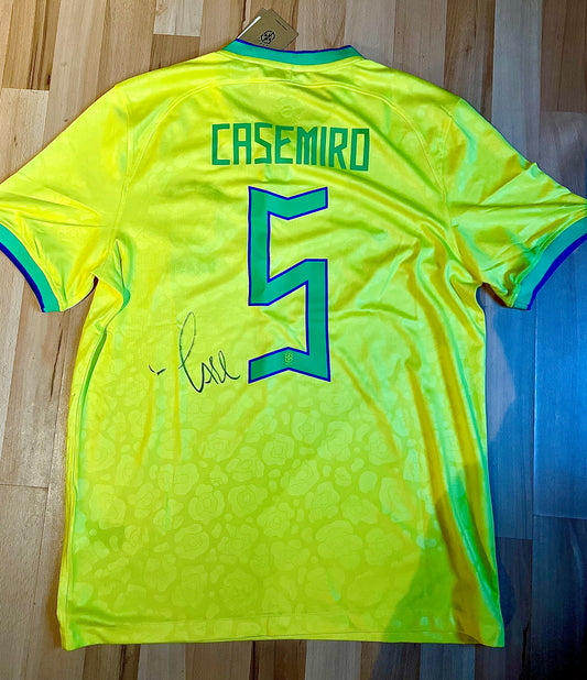 Signed Casemiro Brazil Home Shirt
