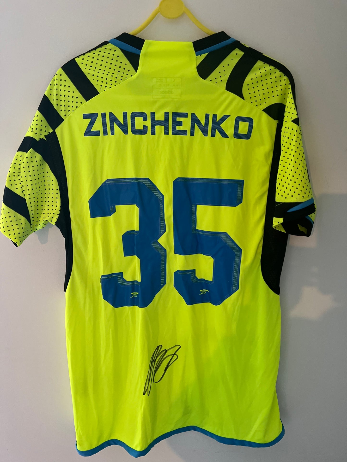 Signed Oleksandr Zinchenko Arsenal 23/24 Away Shirt