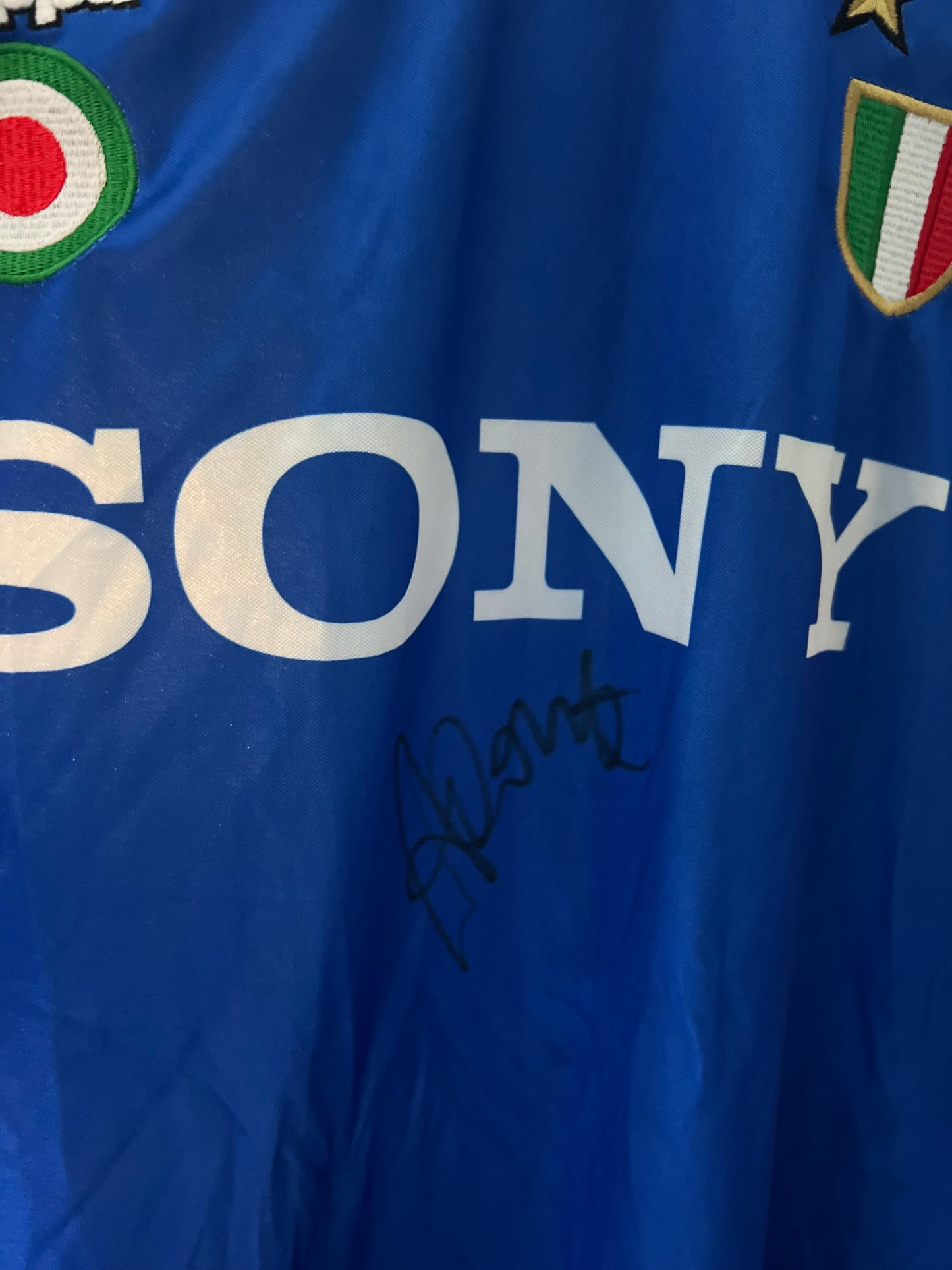 Signed Antonio Conte Juventus 1995-1997 Blue Away Shirt