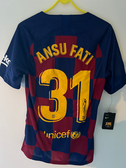 Signed Ansu Fati Barcelona 19/20 Rookie Shirt