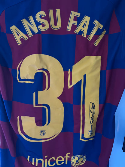 Signed Ansu Fati Barcelona 19/20 Rookie Shirt