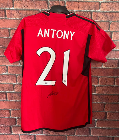 Signed Antony Manchester United 23/24 Home Shirt