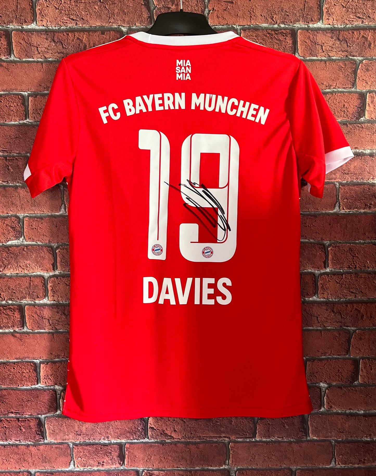 Signed Alphonso Davies Bayern Munich Home Shirt