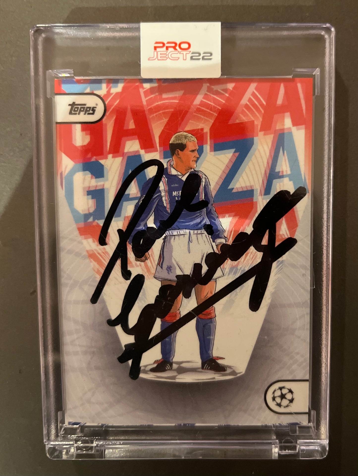 Signed Topps Project Paul Gascoigne Rangers Trading Card