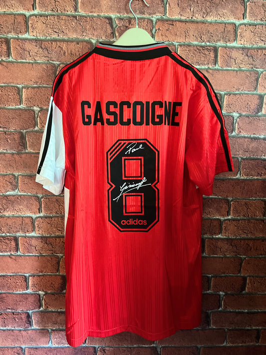 Signed Paul Gascoigne Rangers 1995/96 Away Shirt