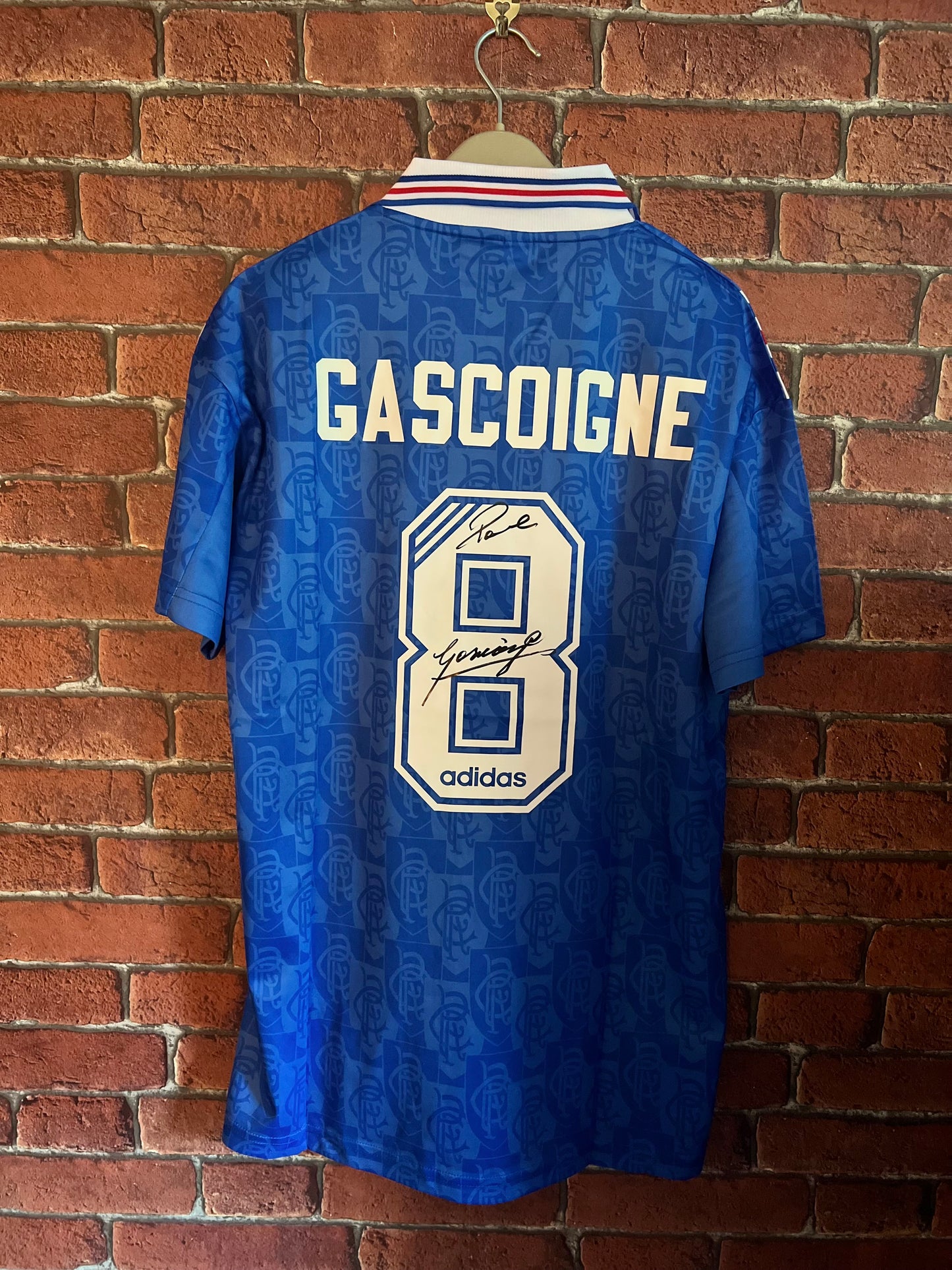 Signed Paul Gascoigne Rangers 1996/97 Home Shirt