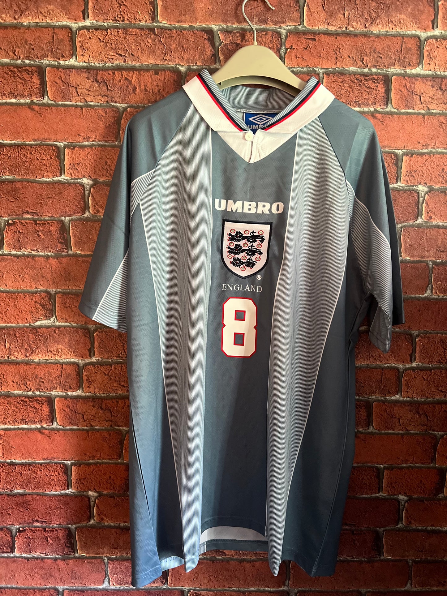 Signed Paul Gascoigne England Euro 1996 Away Shirt