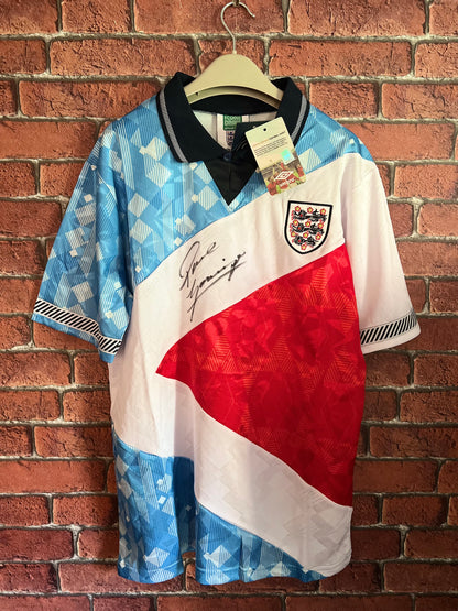 Signed Paul Gascoigne Limited Edition World Cup Italia 1990 Mash-Up Shirt