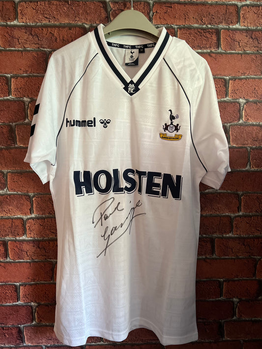 Signed Paul Gascoigne Tottenham 1988-91 Home Shirt