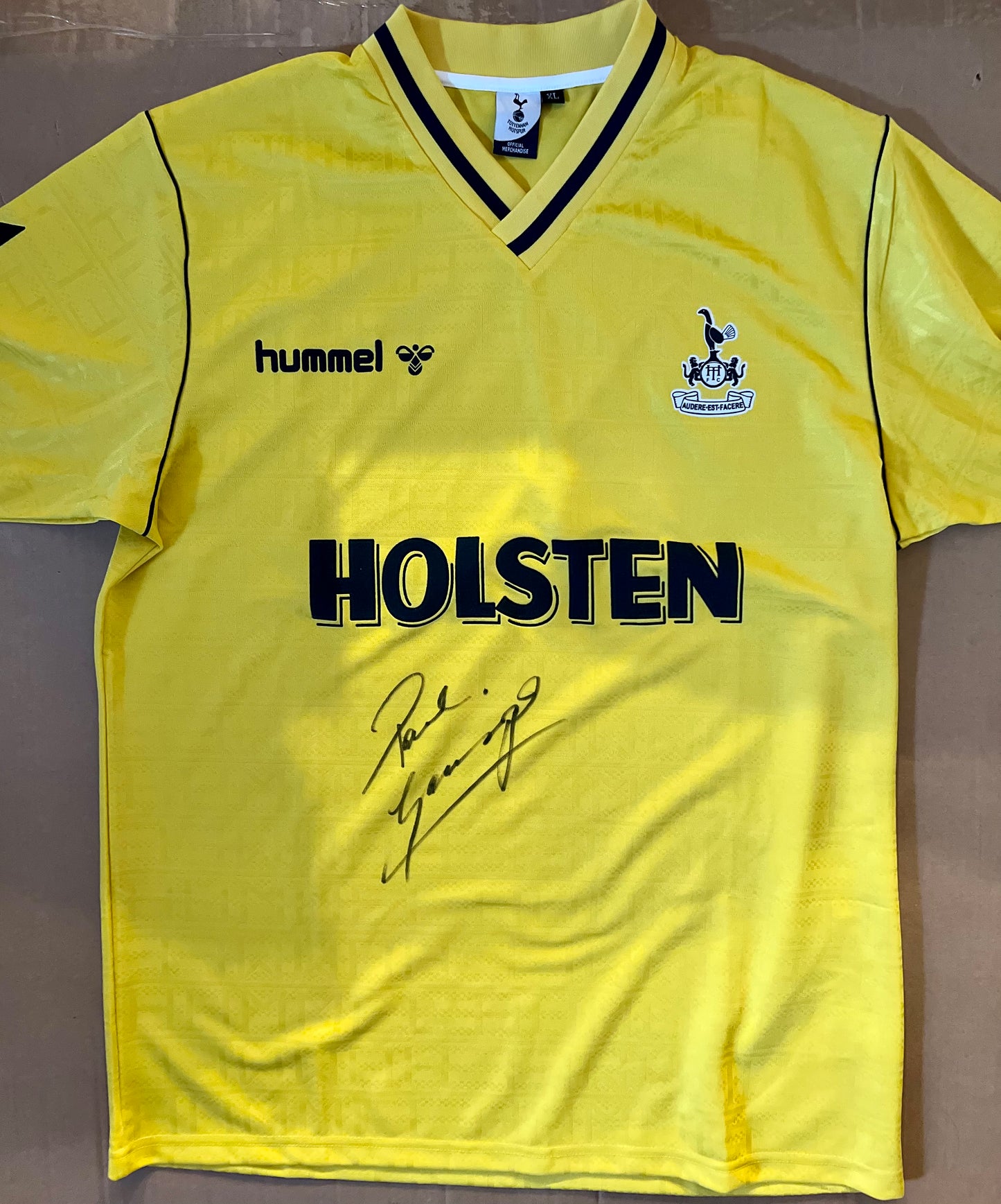 Signed Paul Gascoigne Tottenham 1988-91 Away Shirt