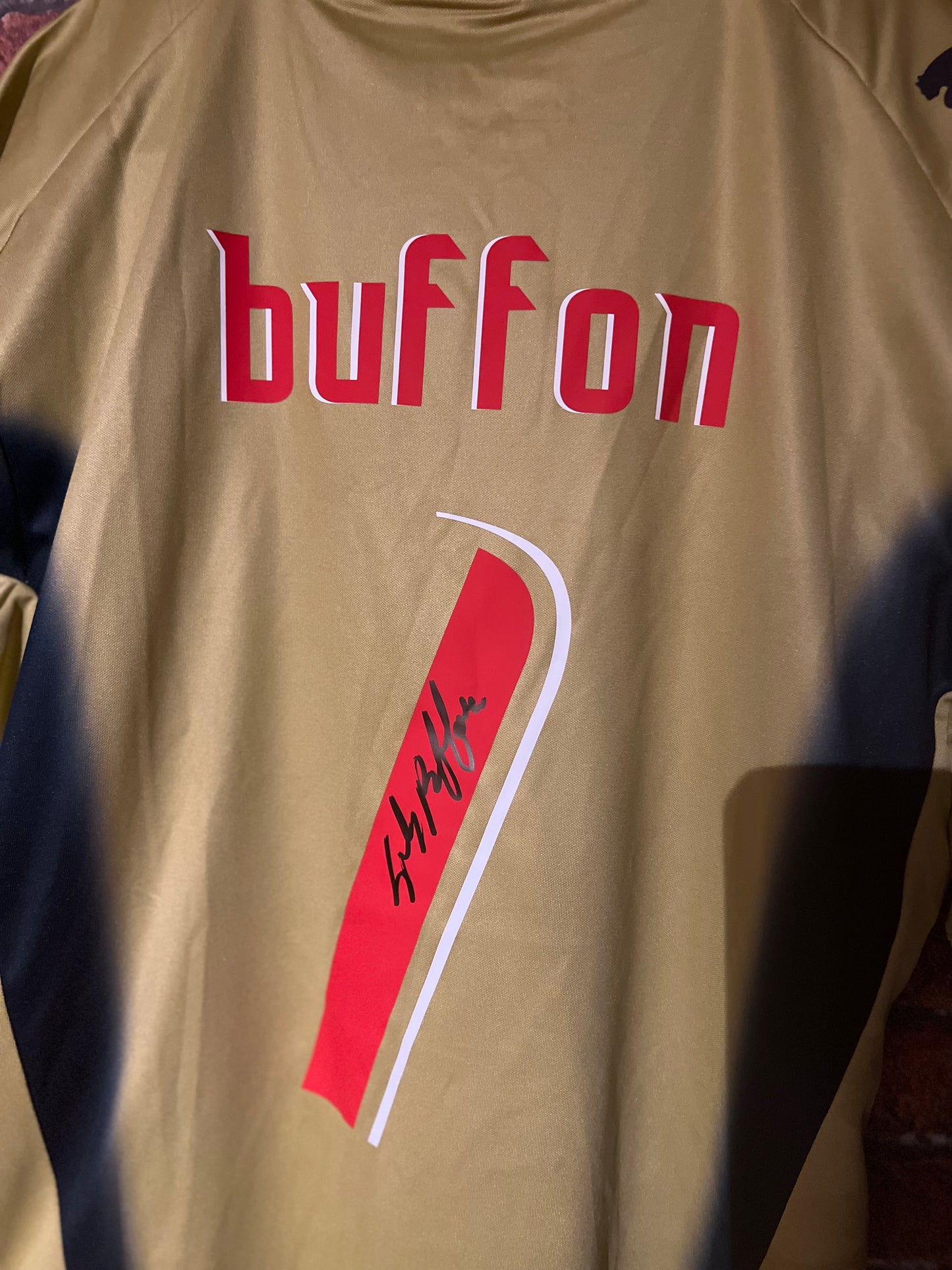 Signed Gianluigi Buffon Italy World Cup 2006 Goal Keeper Shirt