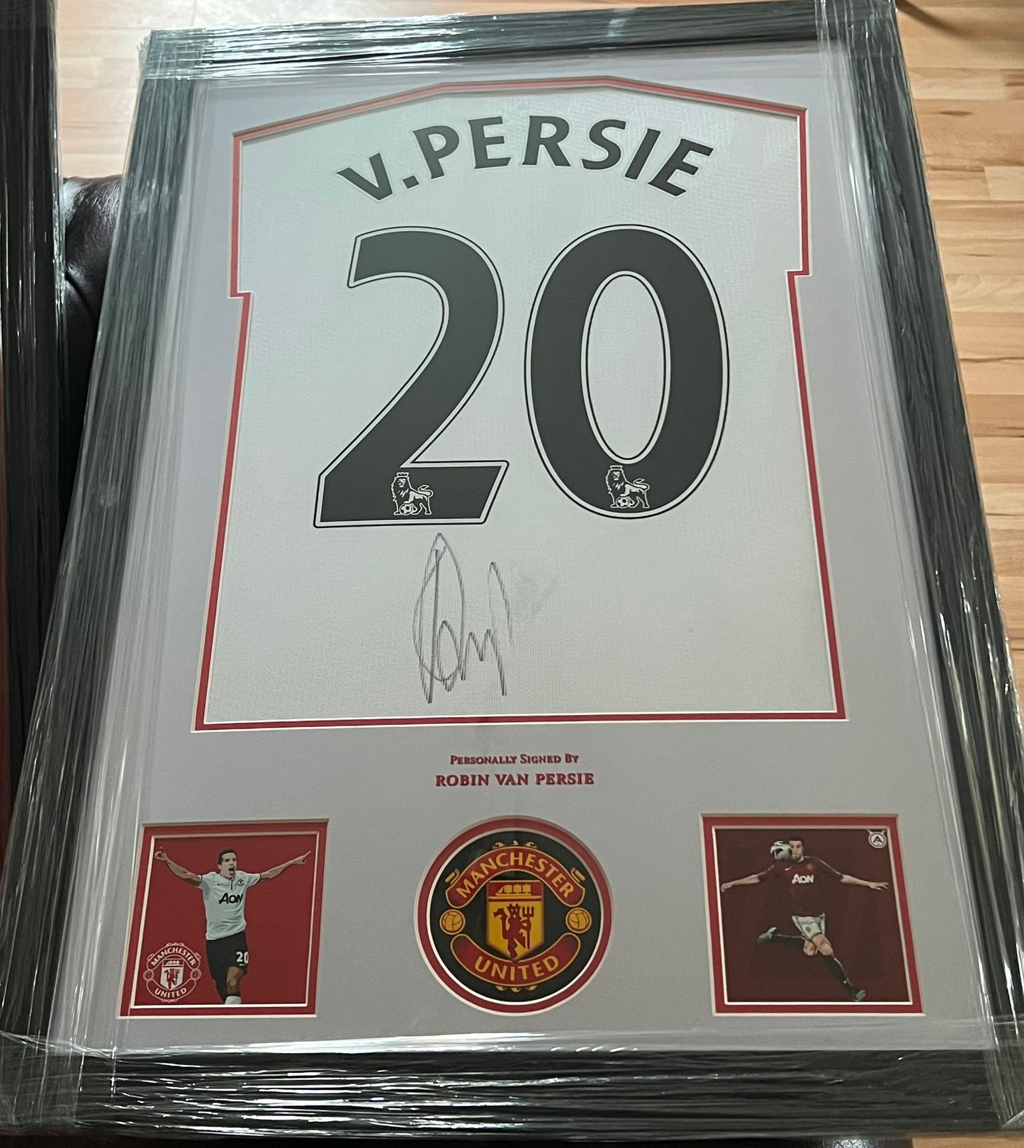 Signed Framed Robin Van Persie Manchester United Player’s Version Away Shirt