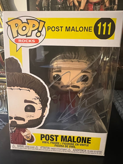 Signed Post Malone Funko Pop (Silver Sharpie Ink)