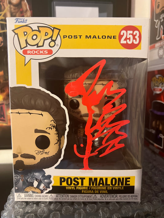 Signed Post Malone Funko Pop (Red Ink)