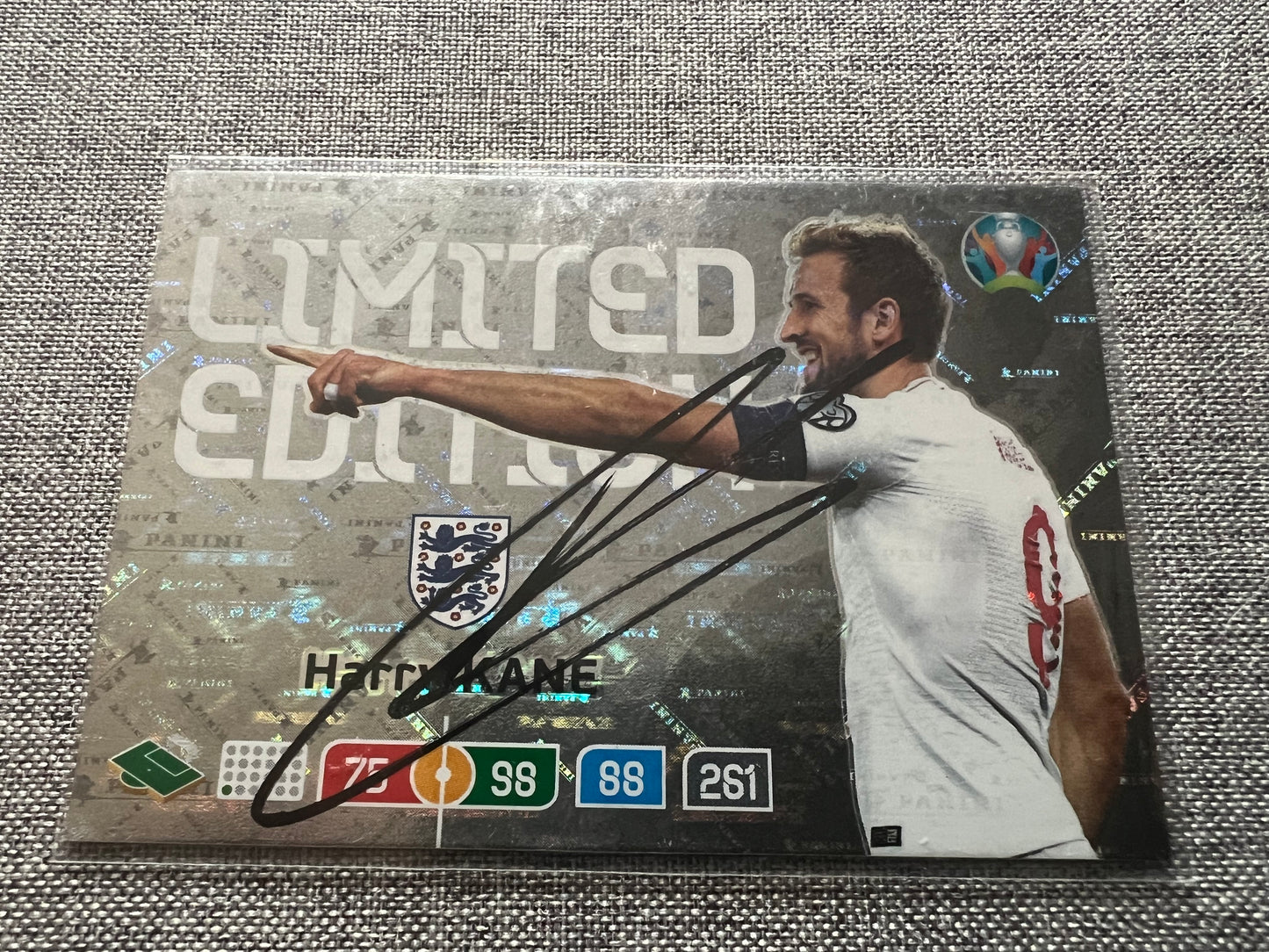 Signed Harry Kane Limited Edition Euro 2020 Trading Card