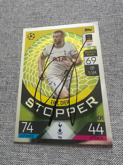 Signed Eric Dier Topps Trading Card