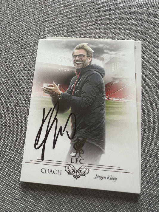 Signed Jürgen Klopp Futera Trading Card