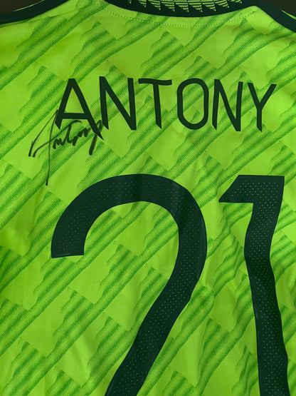 Signed Antony Manchester United Kids Third Shirt