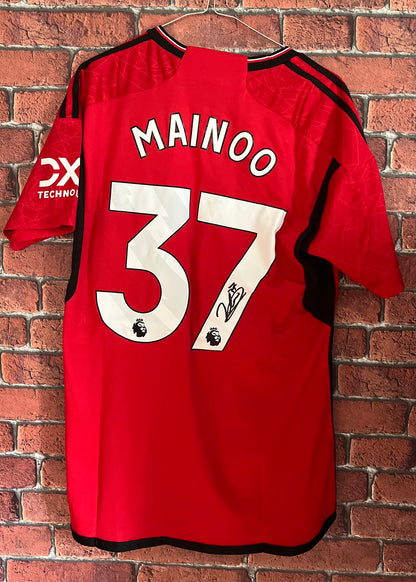 Signed Kobbie Mainoo Manchester United 23/24 Home Shirt