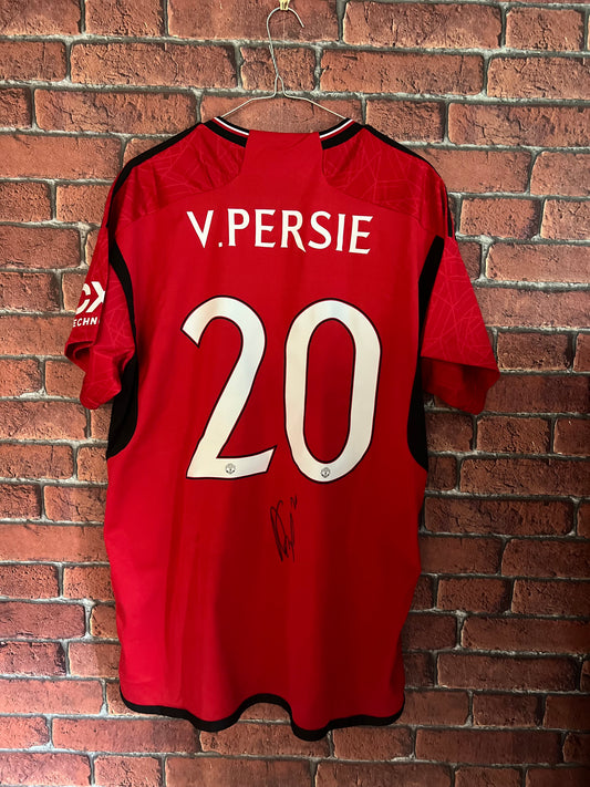 Signed Robin Van Persie Manchester United 23/24 Home Shirt