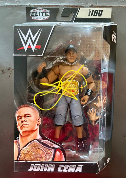 Signed WWE Mattel 100 Elite John Cena Figure